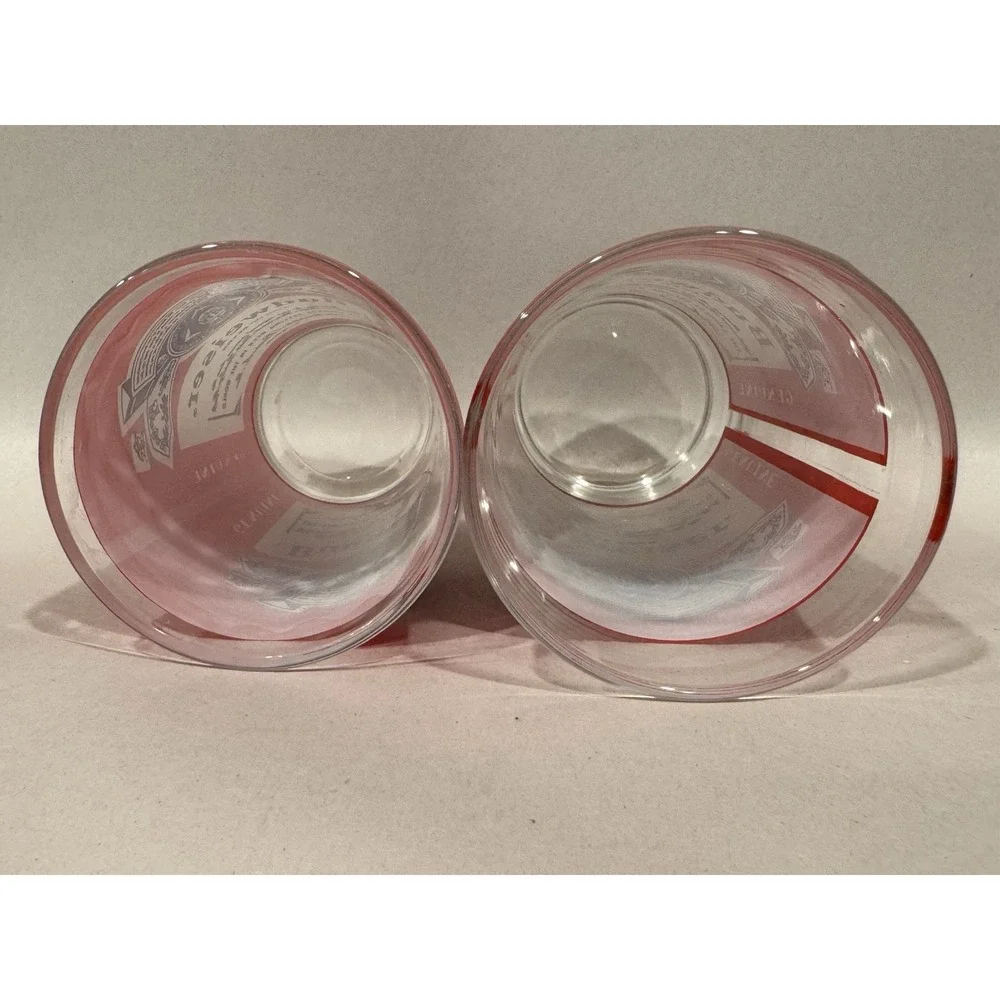 Vintage VTG  Collectible Budweiser Drinking Glasses - Different Size Set Of 2